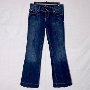 Vintage Y2K Dish Low Rise Dark Wash Flare Leg Jeans 29